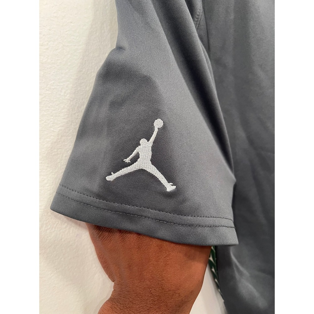 Jordan Dri-Fit Shirt Sleeve Graphic T-Shirt Boys Youth Large Gray Green 23 - Picture 6 of 8